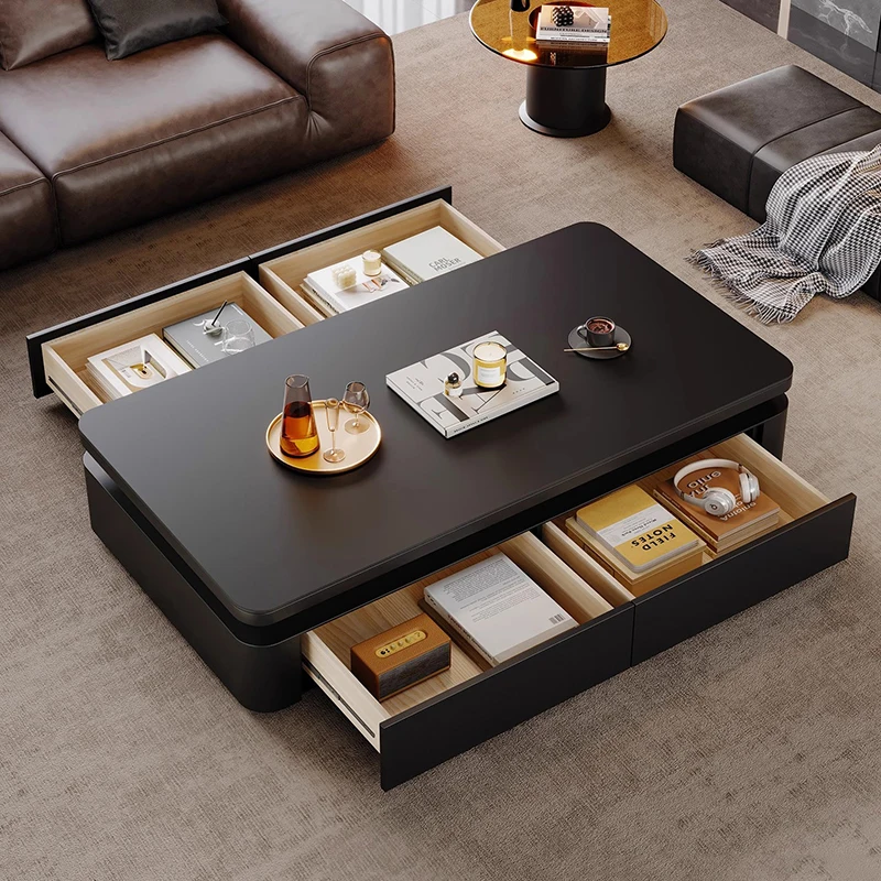 طاولة القهوة الحديثة الفاخرة غرفة المعيشة تخزين مصمم الكتب الأدراج تتحرك طاولة جانبية الكتابة Meubles أثاث النمط الصيني #5