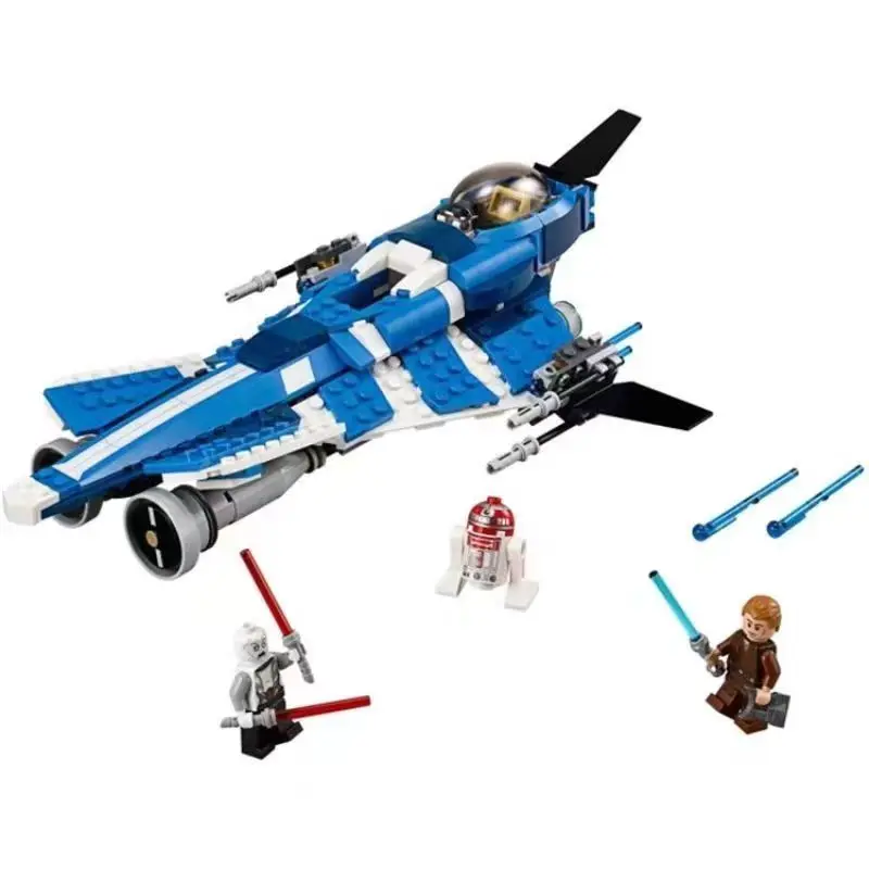 391PCS 75087 Anakin Custom Starfighter Bricks Assemble Compatible Action Figure Model Building Block Children Toy Birthday Gifts