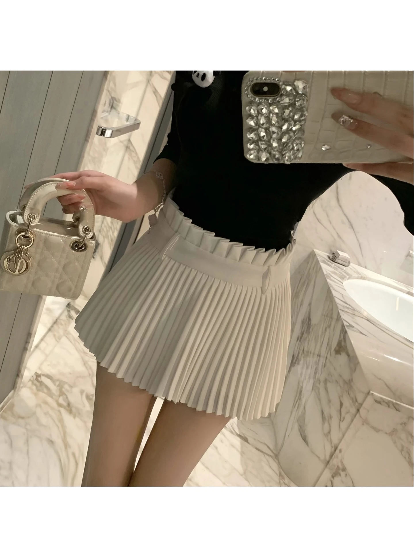 

Юбка-шорты плиссе Luna 326 New Bloom с высокой талией, омолаживающая, в стиле Pure Desire, женская плиссированная юбка с высокой талией