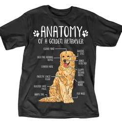 Funny Golden Retriever Anatomy Unique Dog Lovers Gift T-Shirt. Summer Cotton O-Neck Short Sleeve Mens T Shirt New S-3XL