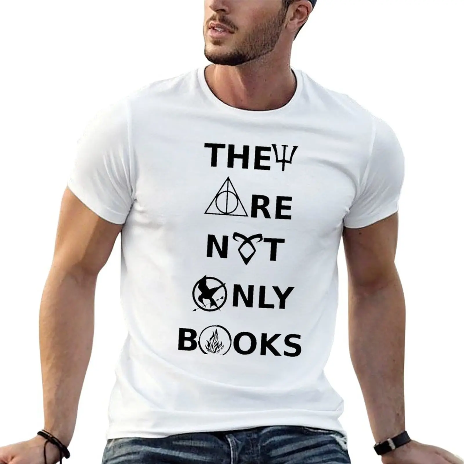 

They are Not Only Books T-Shirt mens graphic t shirts t shirts for man pack cotton T-Shirt
