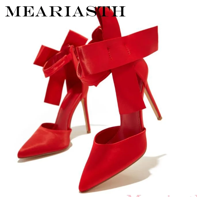 

New Classic Style Ladies High Heels red Pumps Bowtie Faux Red Suede Party Prom Dress Shoes Wedding Club Fashion Court Shoes