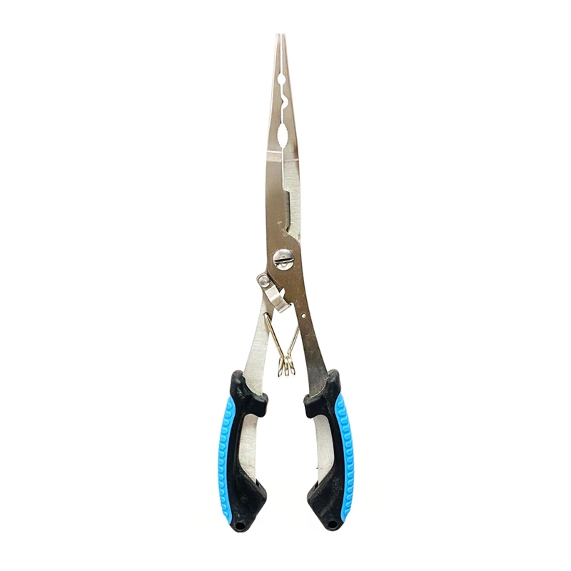 Multi-functional Fishing Pliers With Rope And Storage Bag 22cm Straight Handle Long-nose Fishing Line Scissors Fishing Tools