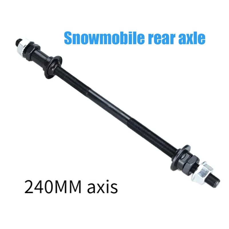 Eje trasero alargado de 240mm para bicicleta de montaña y nieve, bujes de bicicleta gruesos, eje sólido reacondicionado, accesorios para bicicleta