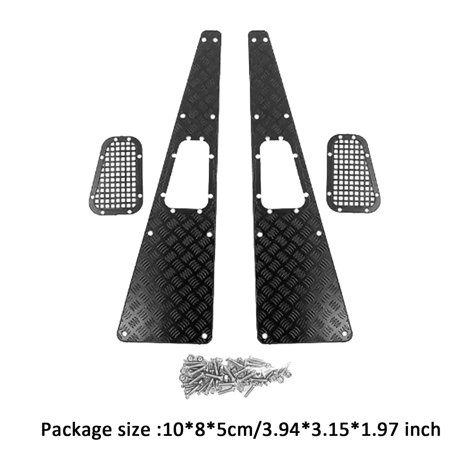 Cubierta de capó de motor de acero inoxidable, placa antideslizante, decoración, piezas de coche RC, accesorios para Traxxas TRX4 Defender 1:10 RC Crawler