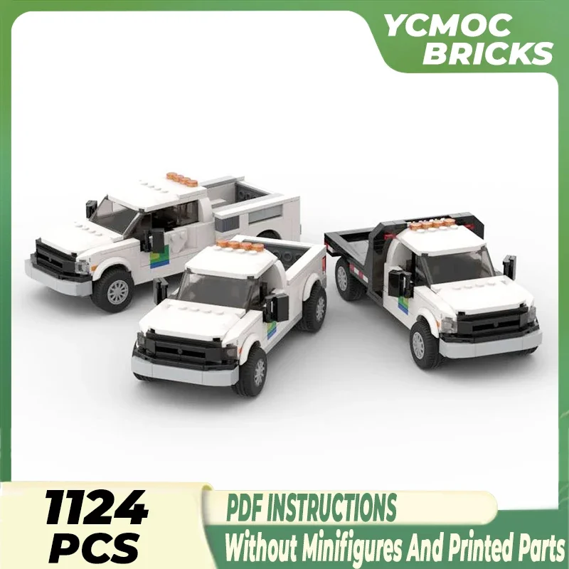 City Truck Model Moc Building Bricks 8 Stud Speed Champion Truck Technology Modular Blocks Gift Christmas Toys DIY Sets Assembly