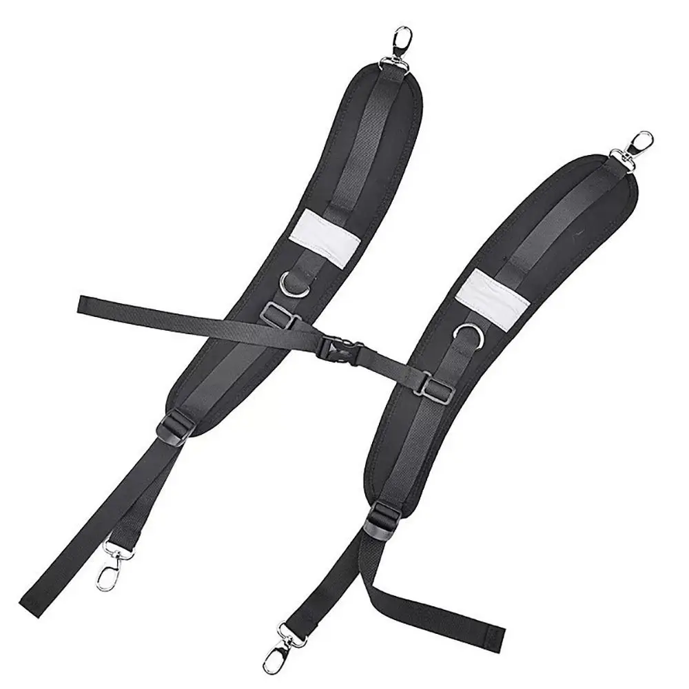 New Black Backpack Straps Oxford Cloth Shock Absorption Bags Shoulder Strap Replacement Strap Travel Adjustable Strap