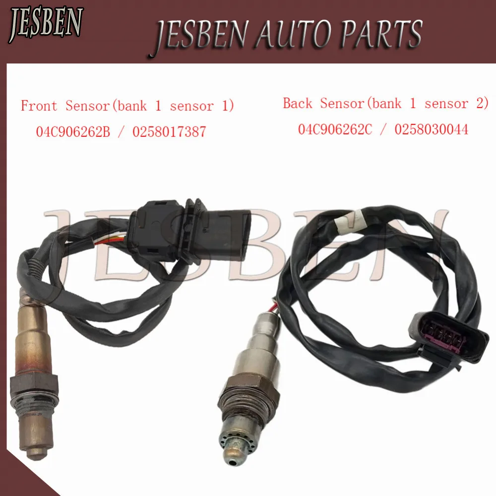2PCS 04C906262B 04C906262C Front Rear Lambda O2 Oxygen Sensor For Skoda CITIGO Seat Mii 12-19 VW LOAD UP UP! 1.0 2012-2023 CPGA
