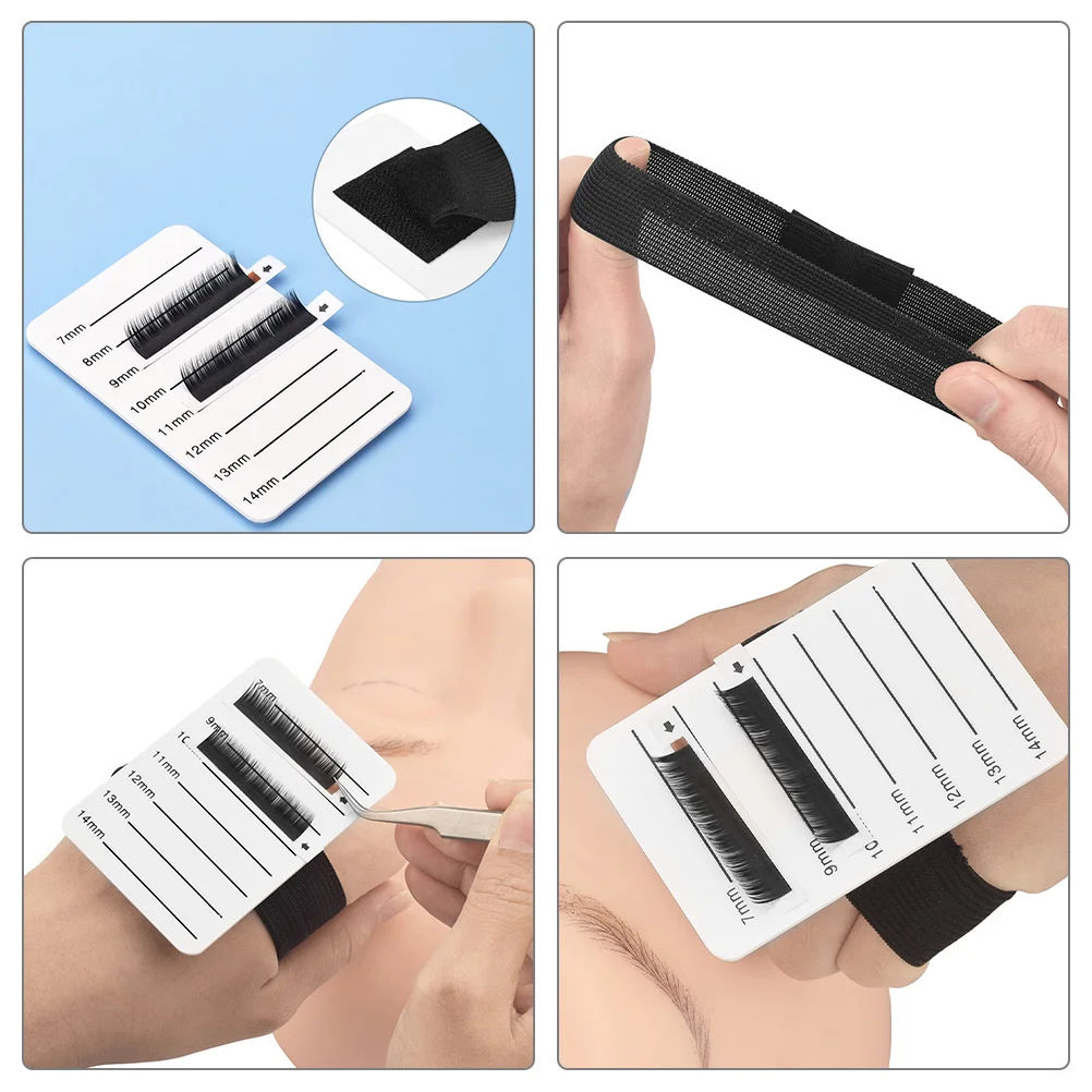 

Lash Holder Tray 7-14Mm Acrylic Eyelash Pallet Grafting Tool Smooth Edges Easy Use Lash Tray Eyelashes Trays Eyelash Pallet
