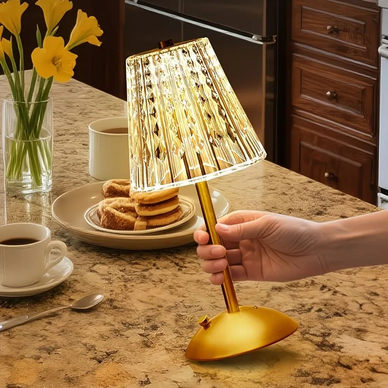 Table Lamp LED Touch Sensor Dimmable Desktop Desk Light Rechargeable Wireless Reading Study Hotel Bar Bedroom Decoration Fixture