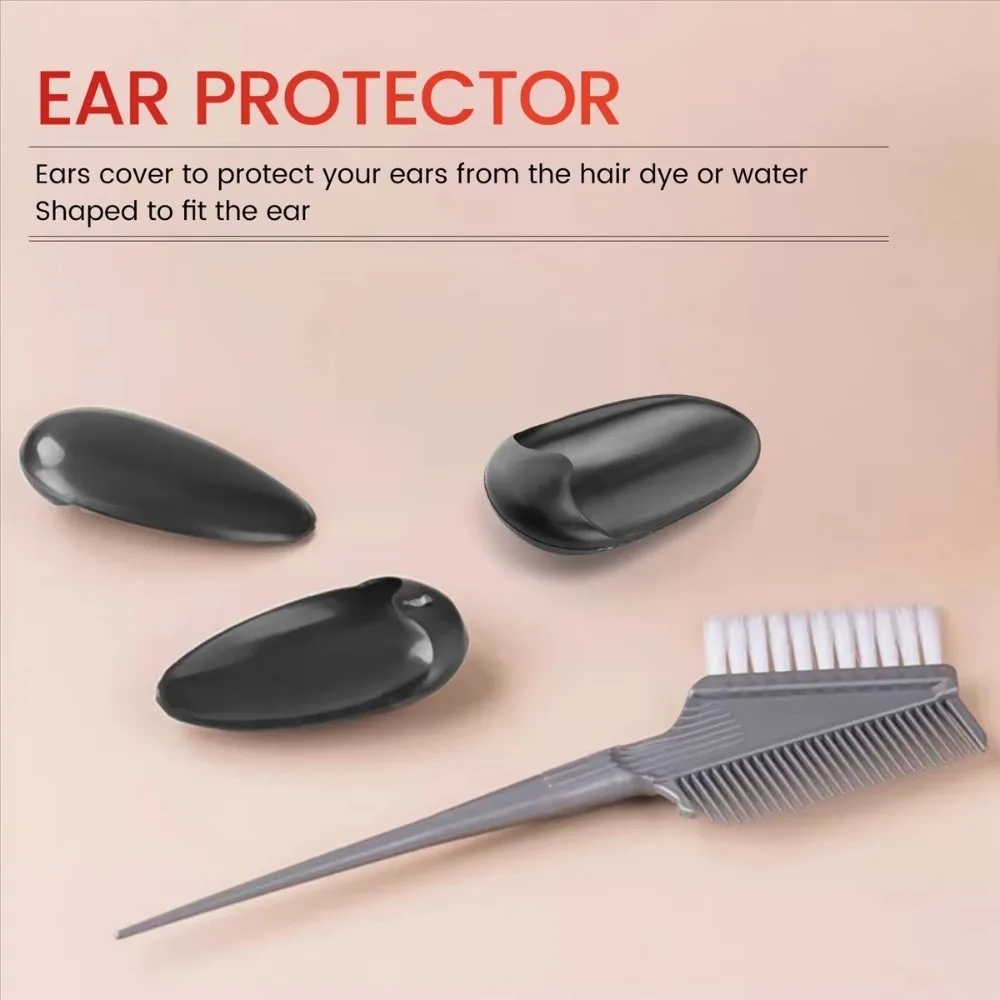 2Pcs Plastic Hair Dying Ear Covers Earmuffs Bath Tool Hair Dyeing Protectors Reusable Waterproof Ear Protector Cover Caps