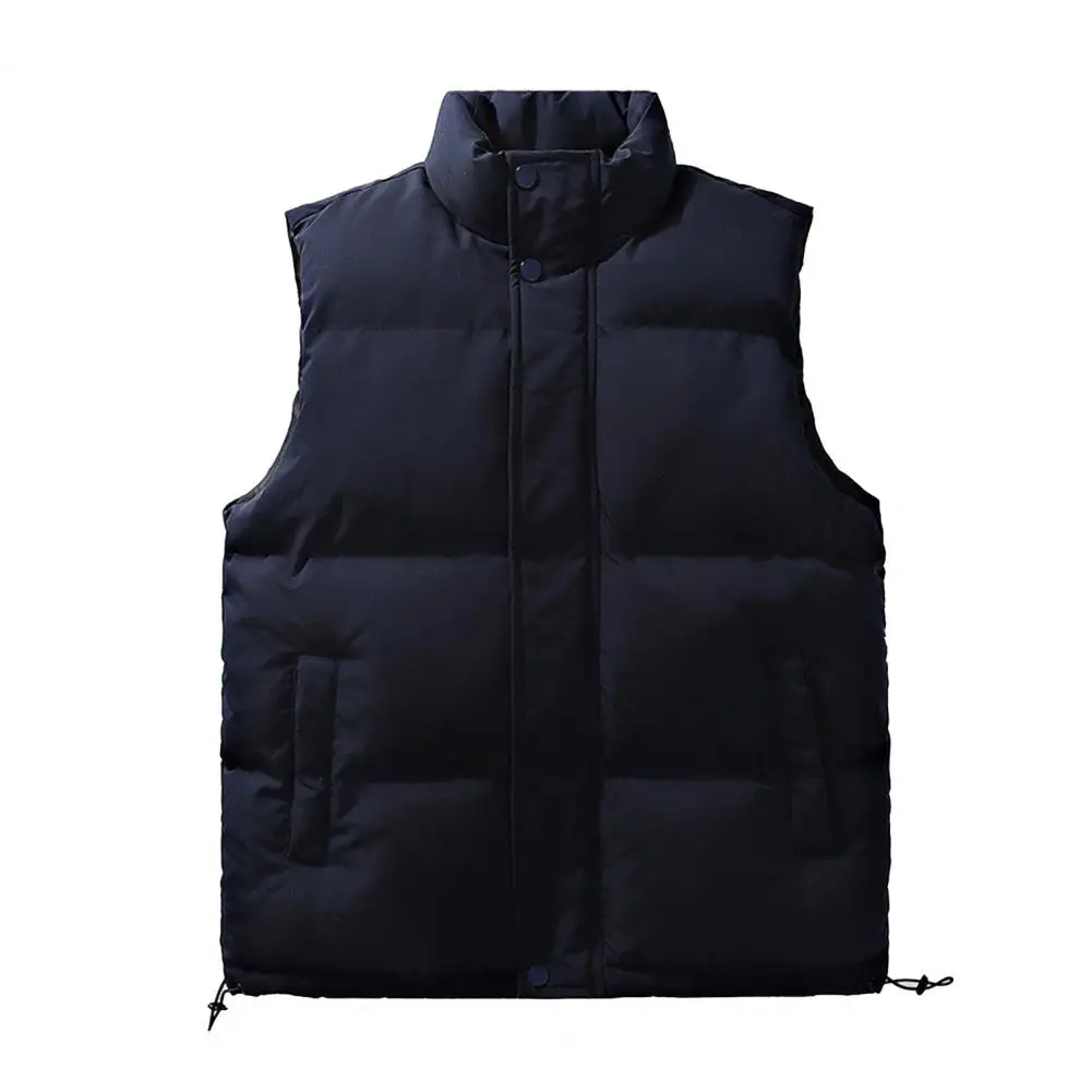 

Autumn Winter Vest for Men Men's Stand Collar Down Waistcoat with Pockets Sleeveless Winter Vest Coat for Cold Weather for Men