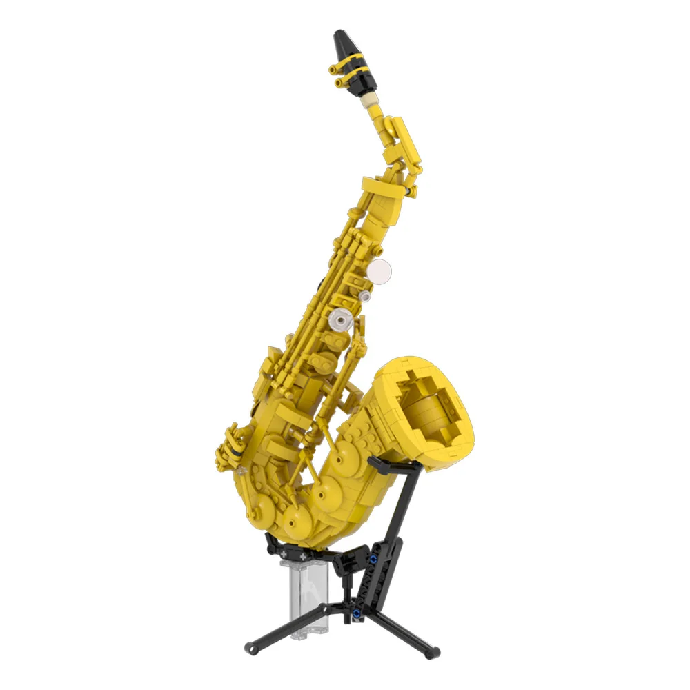 

MOC High Quality Saxophone Building Blocks Model Concert Saxophone Musical Instrument Assembly Bricks Toys Kids Birthday Gifts