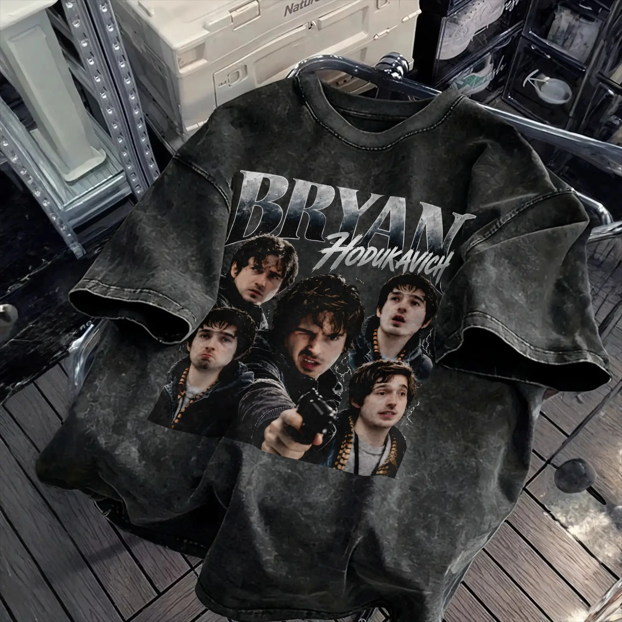 Resident Evil Movie Bryan Hodukavich T-Shirts Men Crew Neck 100% Cotton Washed T Shirt  Short Sleeve Tees Printing Clothing