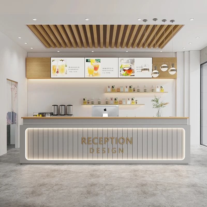 Store Counter Infodesk Reception Desk Executive Industrial Reception Desk Writing Cosmetics Mostrador De Tienda Modern Furniture