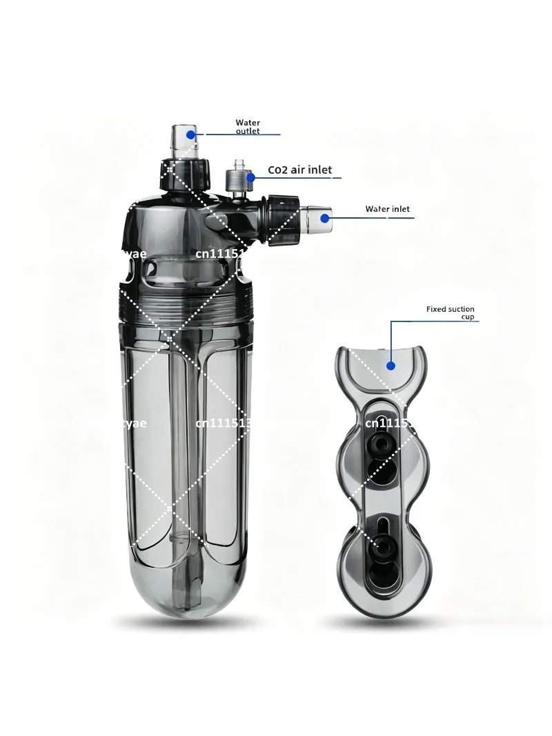 CO2 Dissolvor CO2 Diffusion Barrel Water Grass Fish Tank External Refiner External Equipment