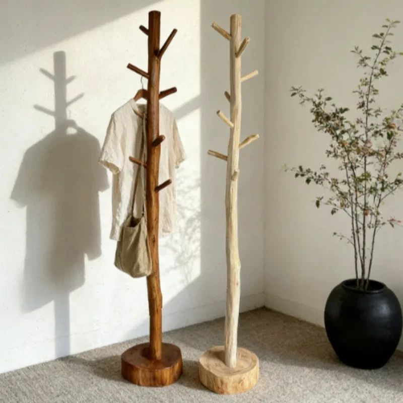 Jacket Vintage Clothes Rack Wood Hall Tree Nordic Japandi Style Luxury Clothes Rack Bedroom Storage Livingroom Home Furniture