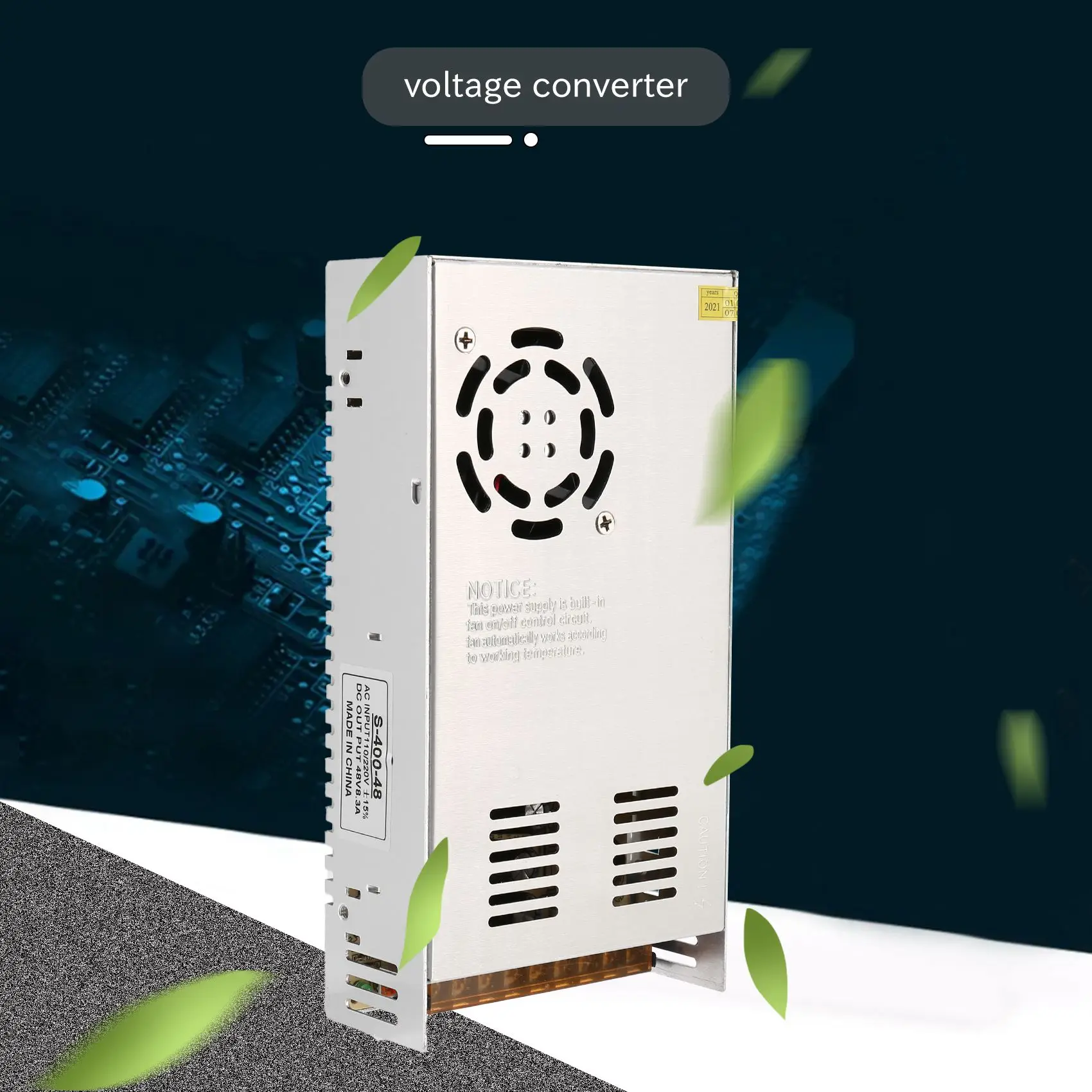 

Преобразователь напряжения BHTS-AC 110В/220В в DC 48В 8.3А 400Вт для светодиодных лент