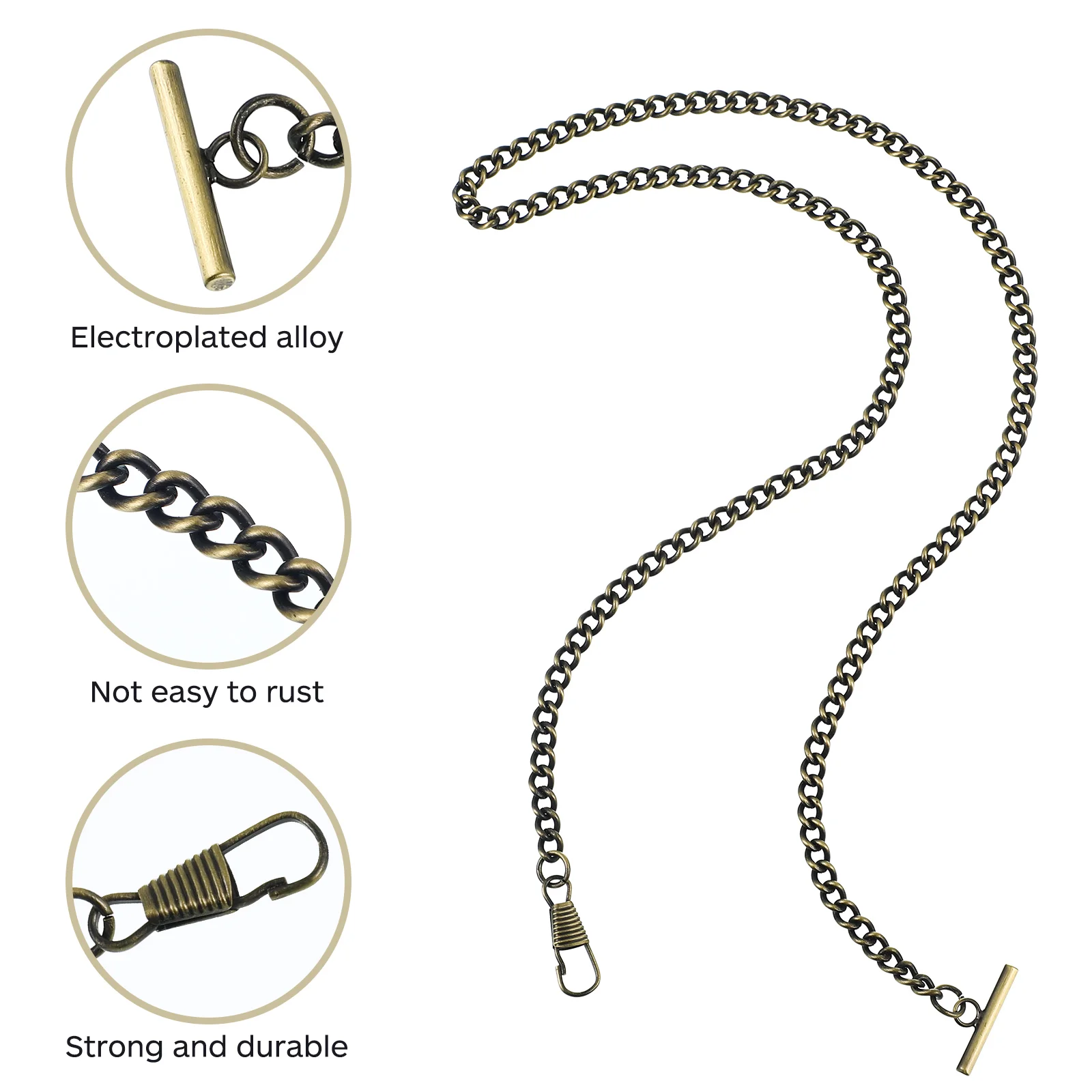 65 Cm Choker Necklaces for Women Metal Pocket Watch Chain Jewelry Jeans Belt Miss