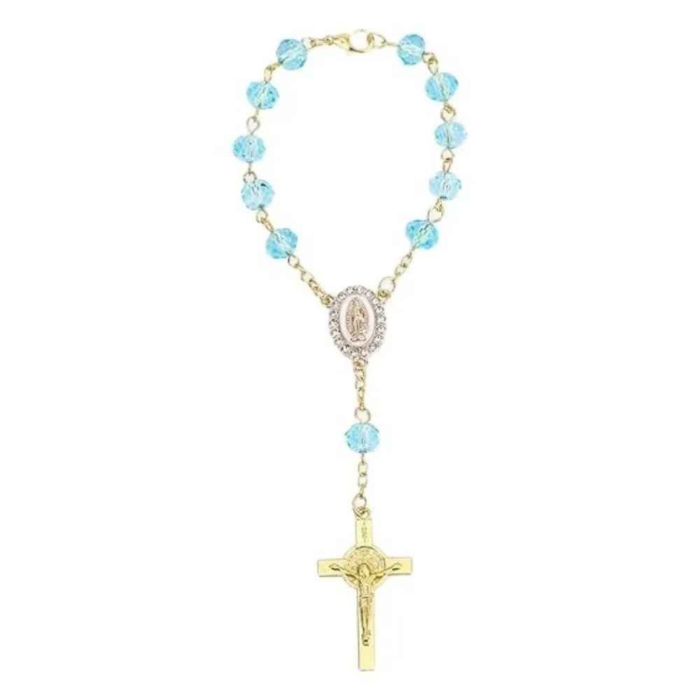 Cross Pendant Car Rosary Beaded Steering Wheel Compatible Car Hanging Ornament Rearview Mirror Hanging Cross Pendant Hanging view 5