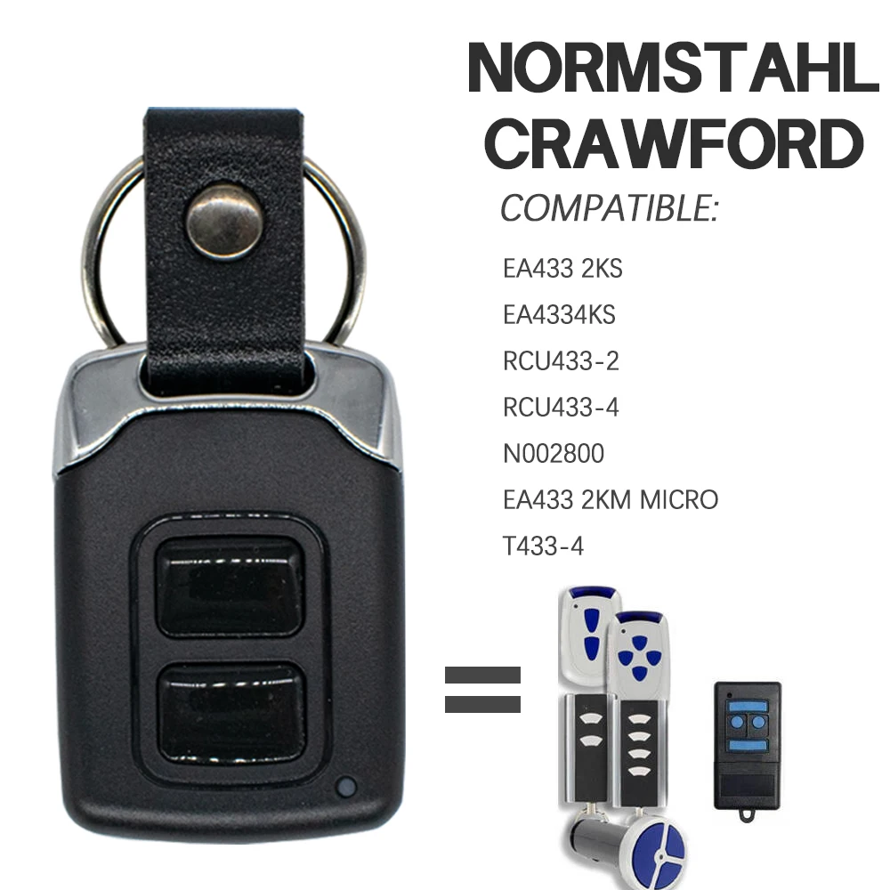 Normstahl CRAWFORD garage door remote control For EA433 2KM MICRO / RCU433-2 / RCU433-4 / N002800 / EA433 2KS / EA433 4KS remote
