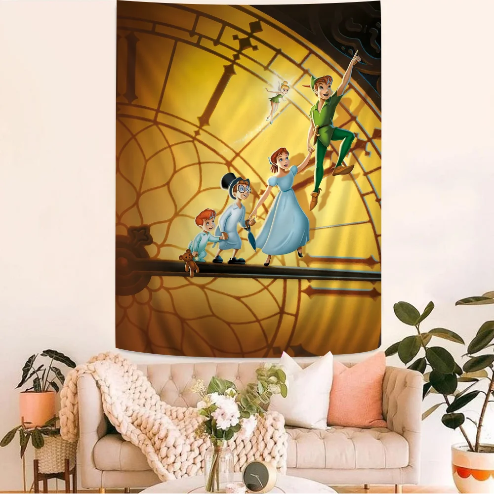 

P-Peter Pan Cartoon Tapestry Art Science Fiction Room Home Decor Art Home Decor