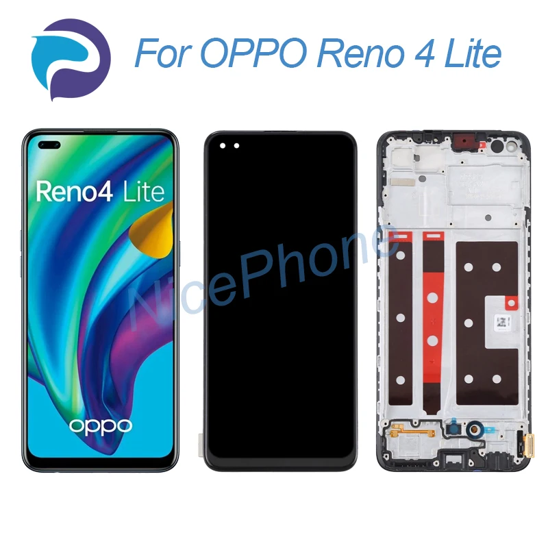 

For OPPO Reno 4 Lite LCD Screen + Touch Digitizer Display 2400*1080 CPH2125 Reno 4 Lite LCD Screen Display