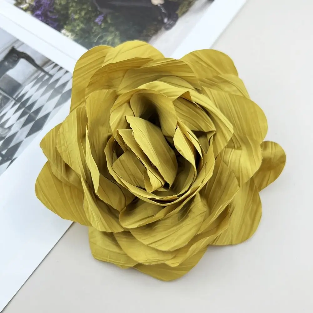 2024 16CM Multi-layer Rose Flower Brooch Fabric Exaggerate Dress Suit Corsage Magazine Wedding Shoot Women Sweater Coat Pin