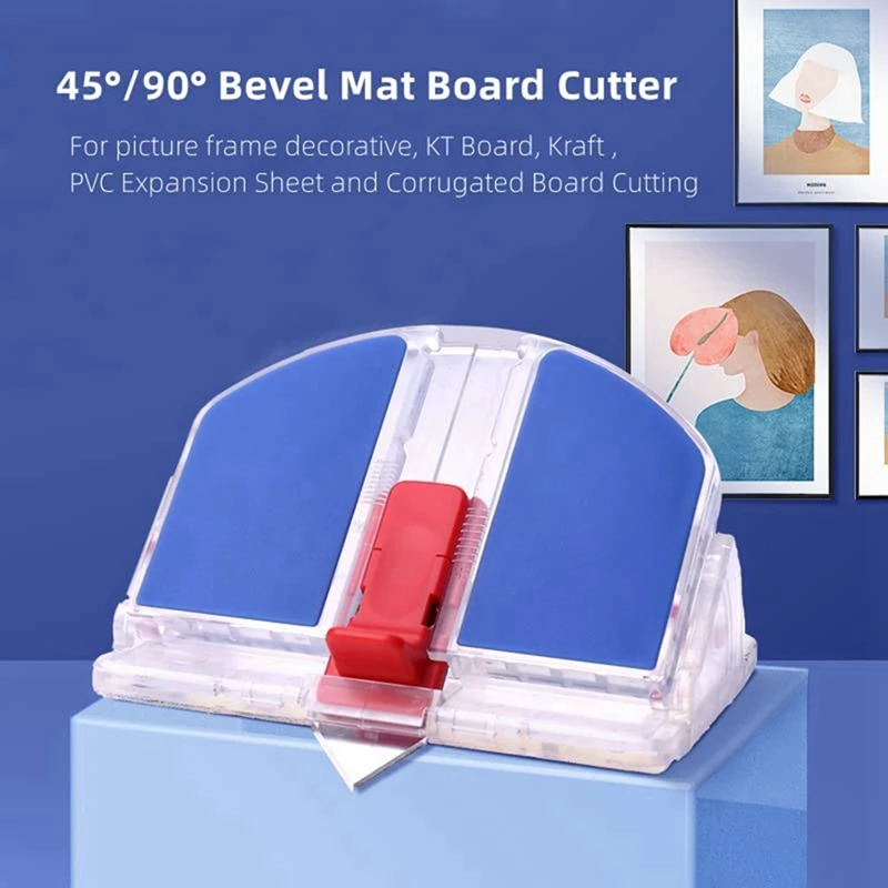 Mat Cutter 45 & 90 Degree Bevel Mat Board Cutter Beveled Cut Tool For Art Picture Framing Foam Board Card Board 2PCS