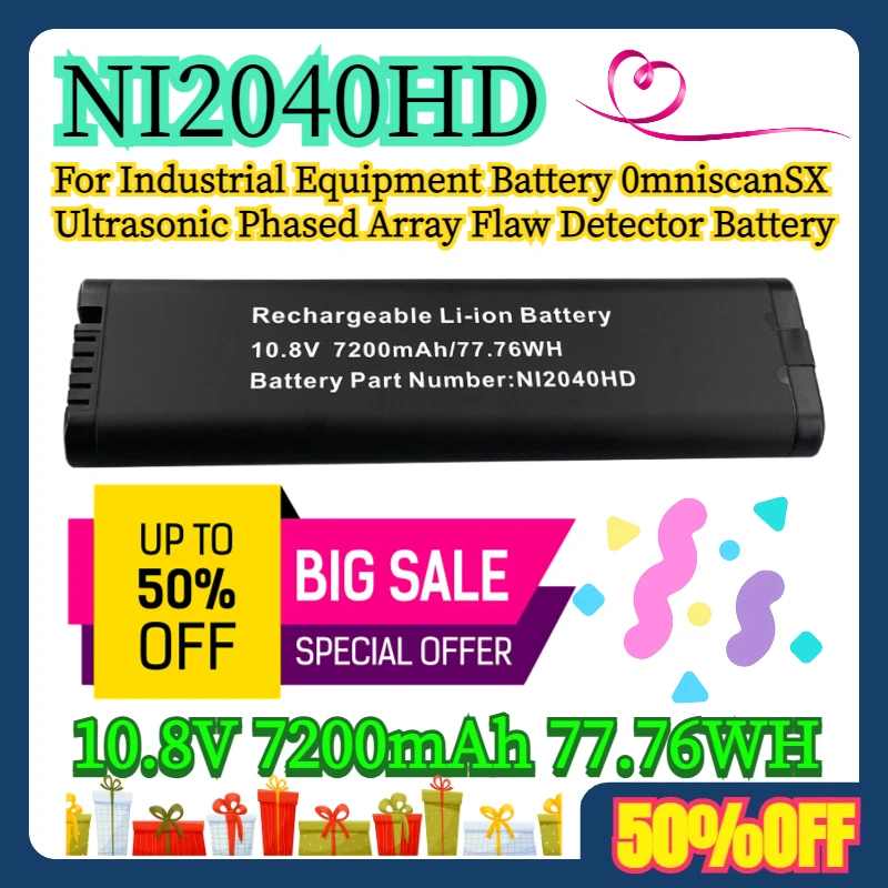 

For Industrial Equipment Battery 0mniscanSX Ultrasonic Phased Array Flaw Detector Battery NI2040HD 10.8V 7200mAh 77.76WH