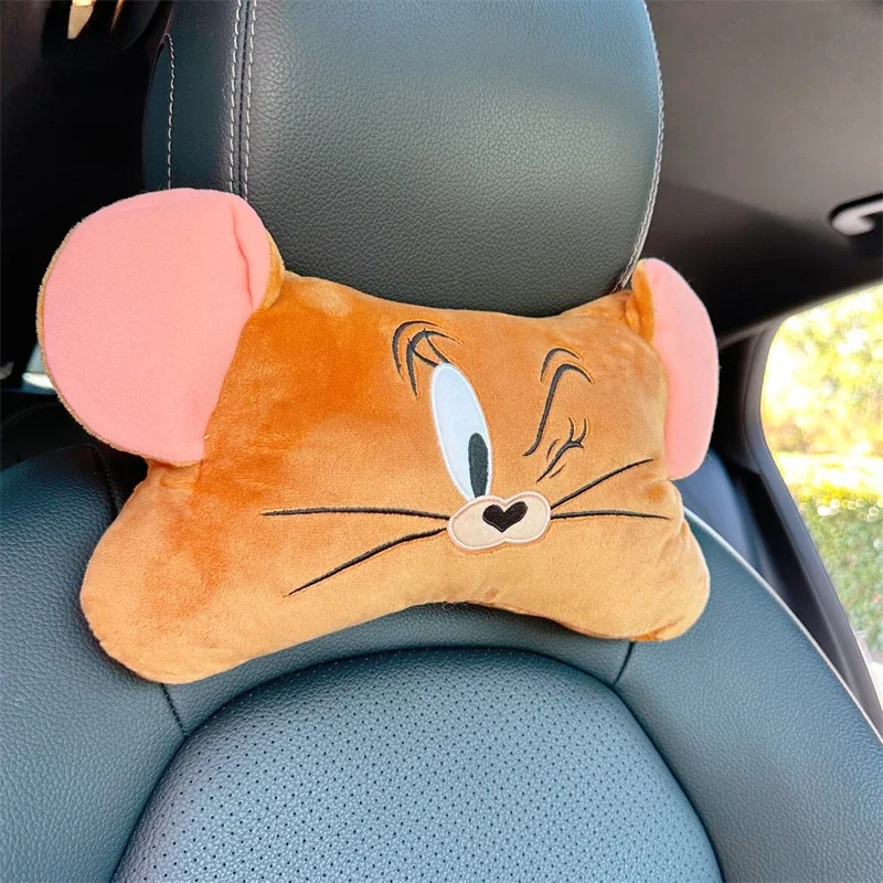 Free Shipping Tom And Jerry Plush Doll Toy Cartoon Anime Figures 28CM Tom Cat Jerry Kawaii Soft Stuffed Animals Neck Pillow Toys