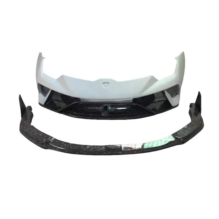 P-style forged grain carbon fiber car front bumper V-style front lip body kit Used for the 14-18 Lamborghini Huracan LP580 610