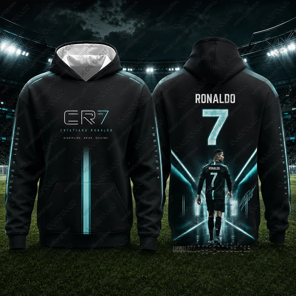 Autumn Winter New No.7 Design Edition Football Hoodies For Adult/Kids Casual Sweatshirts Outdoor Warm Hoodie Parent Child Hoodie