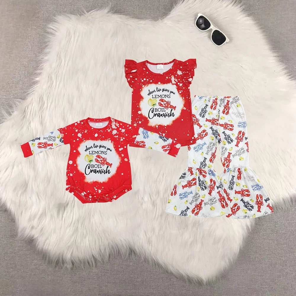 

Baby Girls Crawfish Lemons Sibling Designs Clothing