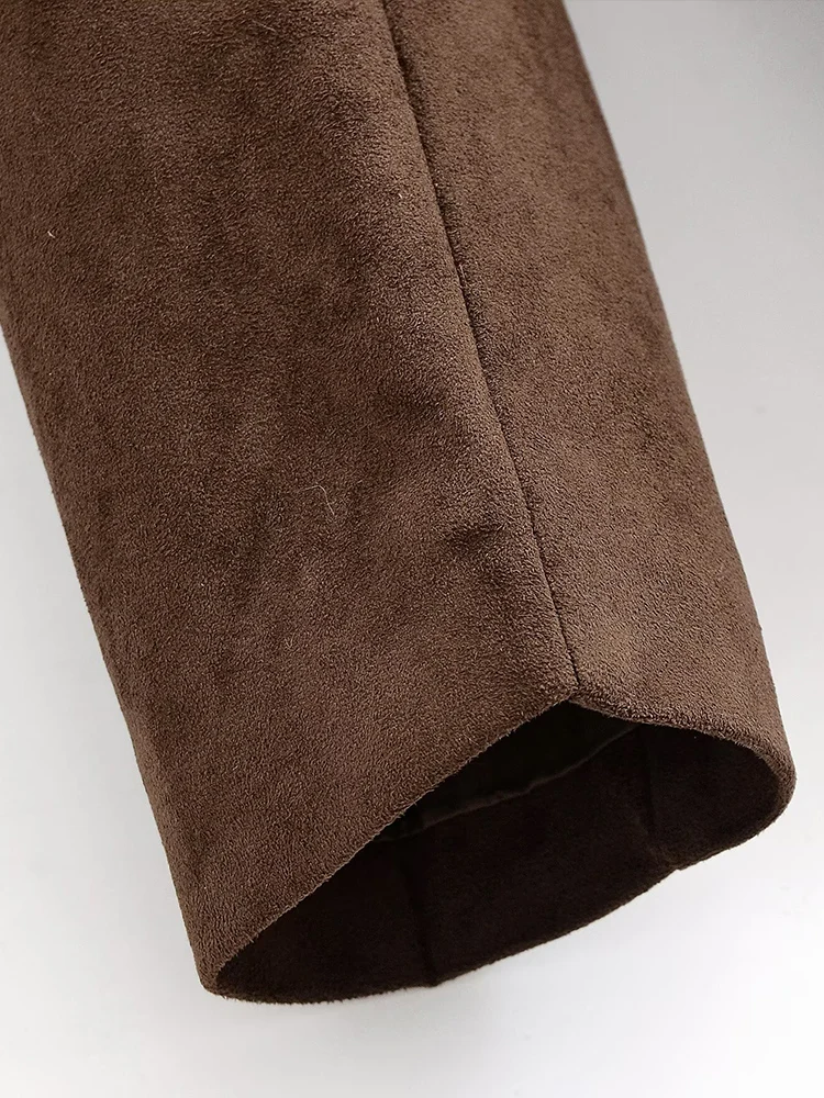 欧米風2025年秋新作レディース服万能ダブルブレストスーツジャケット（肩パッド付き）