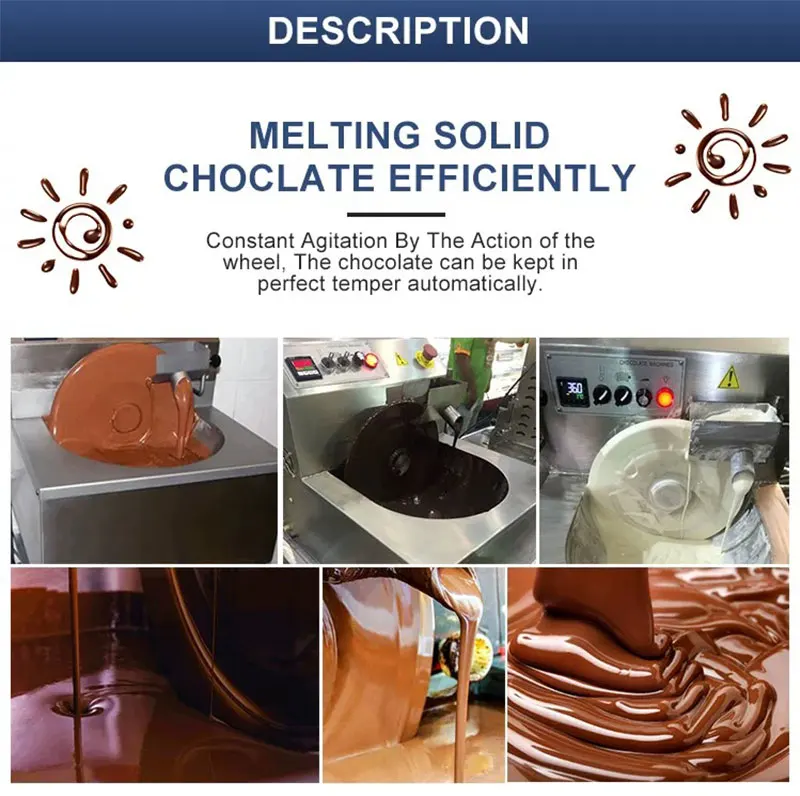 15kg Chocolate Tempering Machine Stainless Steel Chocolate Melting Machine Chocolate Maker With Chocolate Shaker Vibration Table