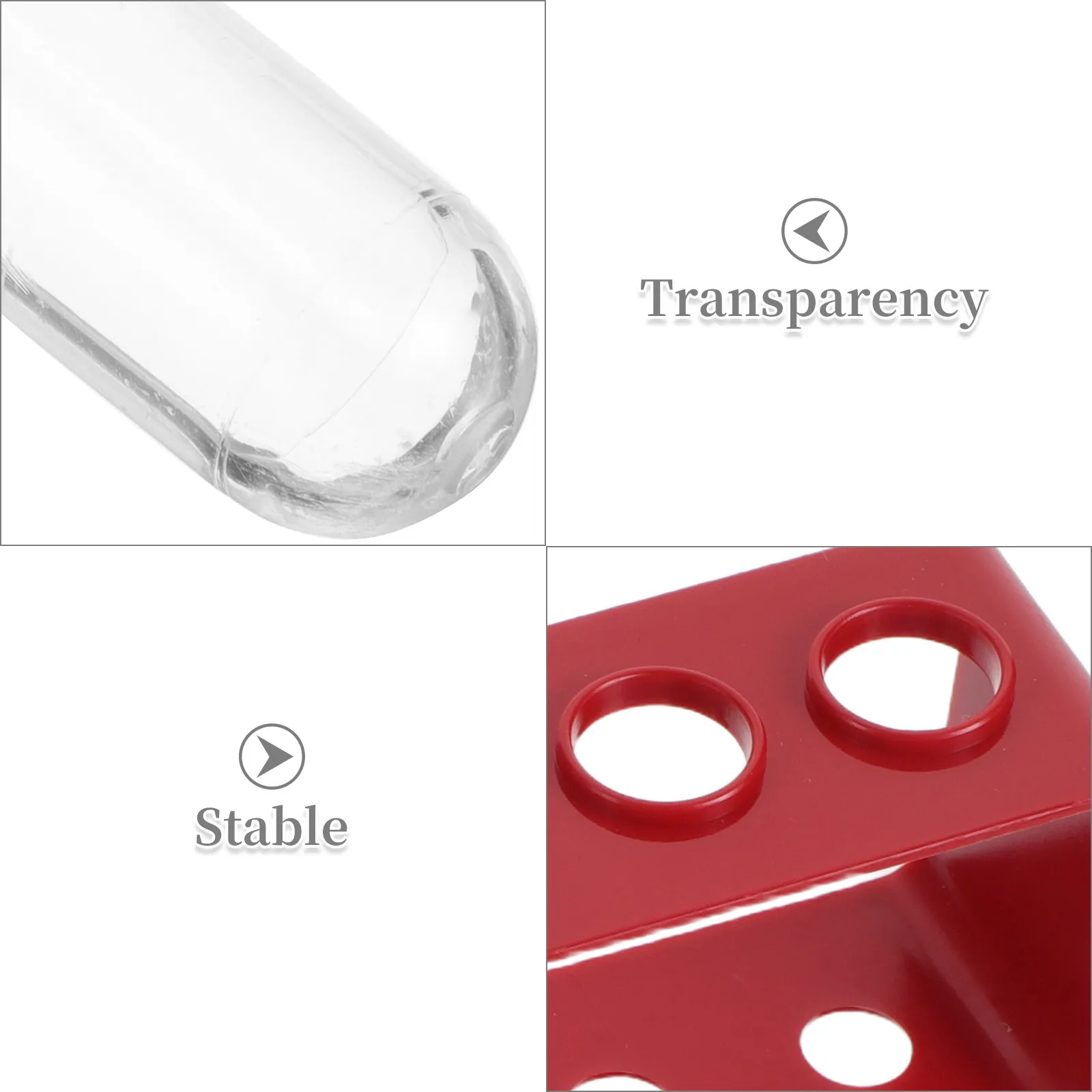 Color Science Test Tubes With Storage Rack Plastic Lab Test Tubes Science Experiments Lab Supplies For chidren Science Learning