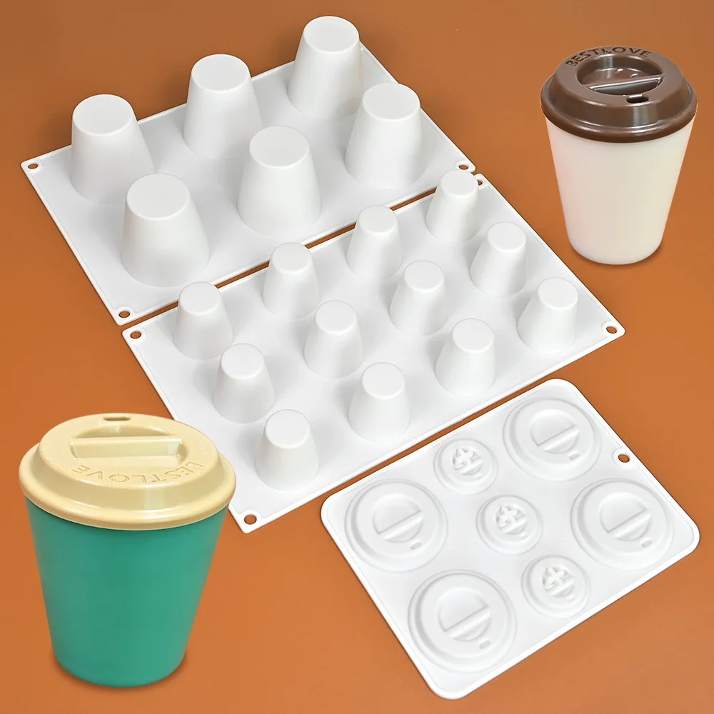 Coffee Cup Shaped Combination Silicone Chocolate Mousse Cake Mold Kitchen Bakeware Dessert Baking Tool Mug Design Silicone Mould