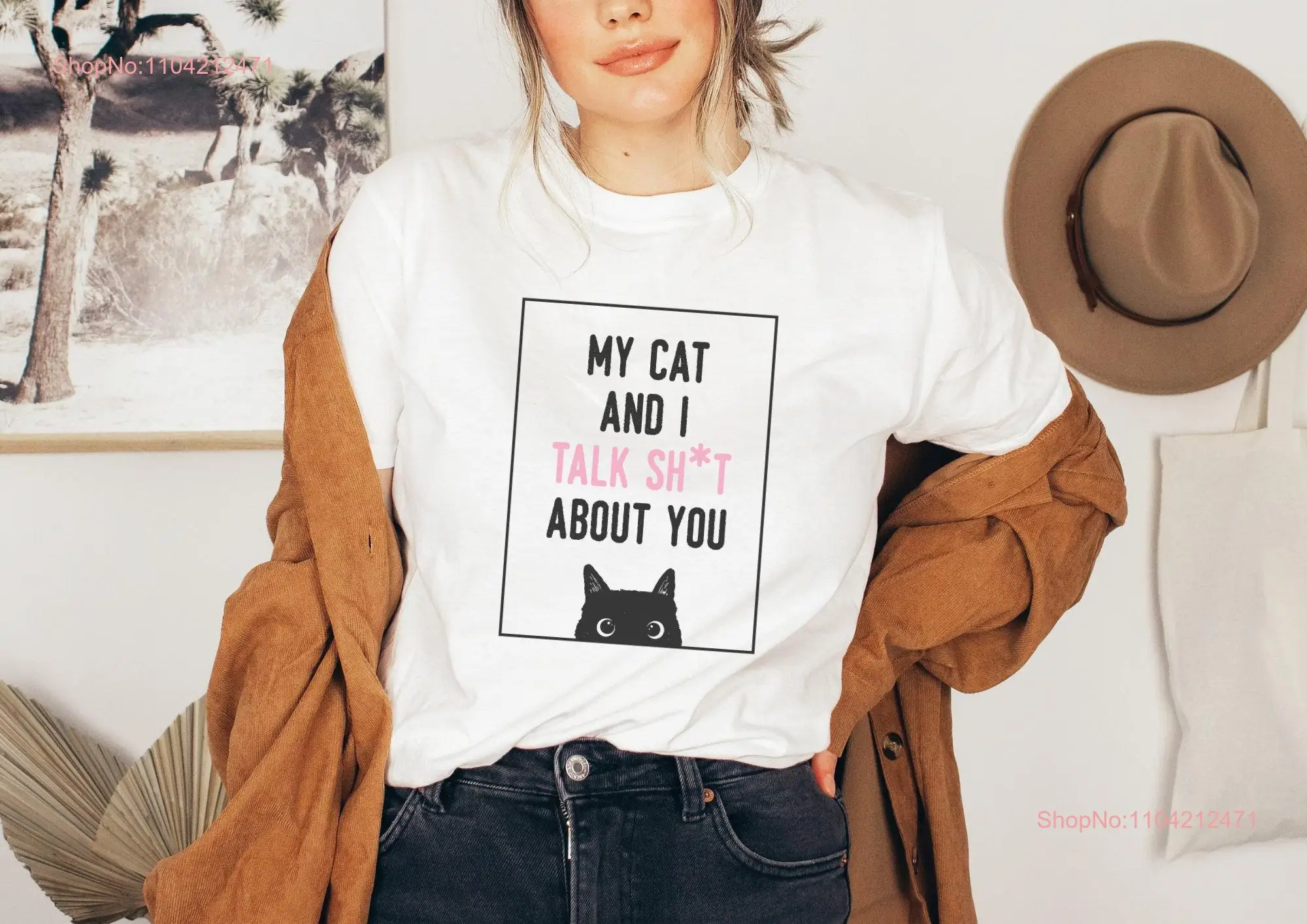 T Shirt cat paws my and i talk about you funny gift motif cottagecore style long or short sleeves