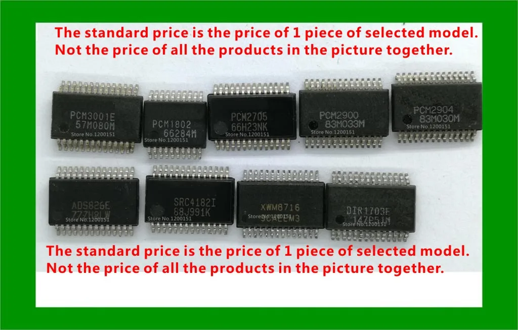 Circuito integrado PCM3001E PCM1802 PCM1800 PCM2705 PCM2900E PCM2904 ADS826E SRC4182I XWM8716 DIR1703E SSOP en stock