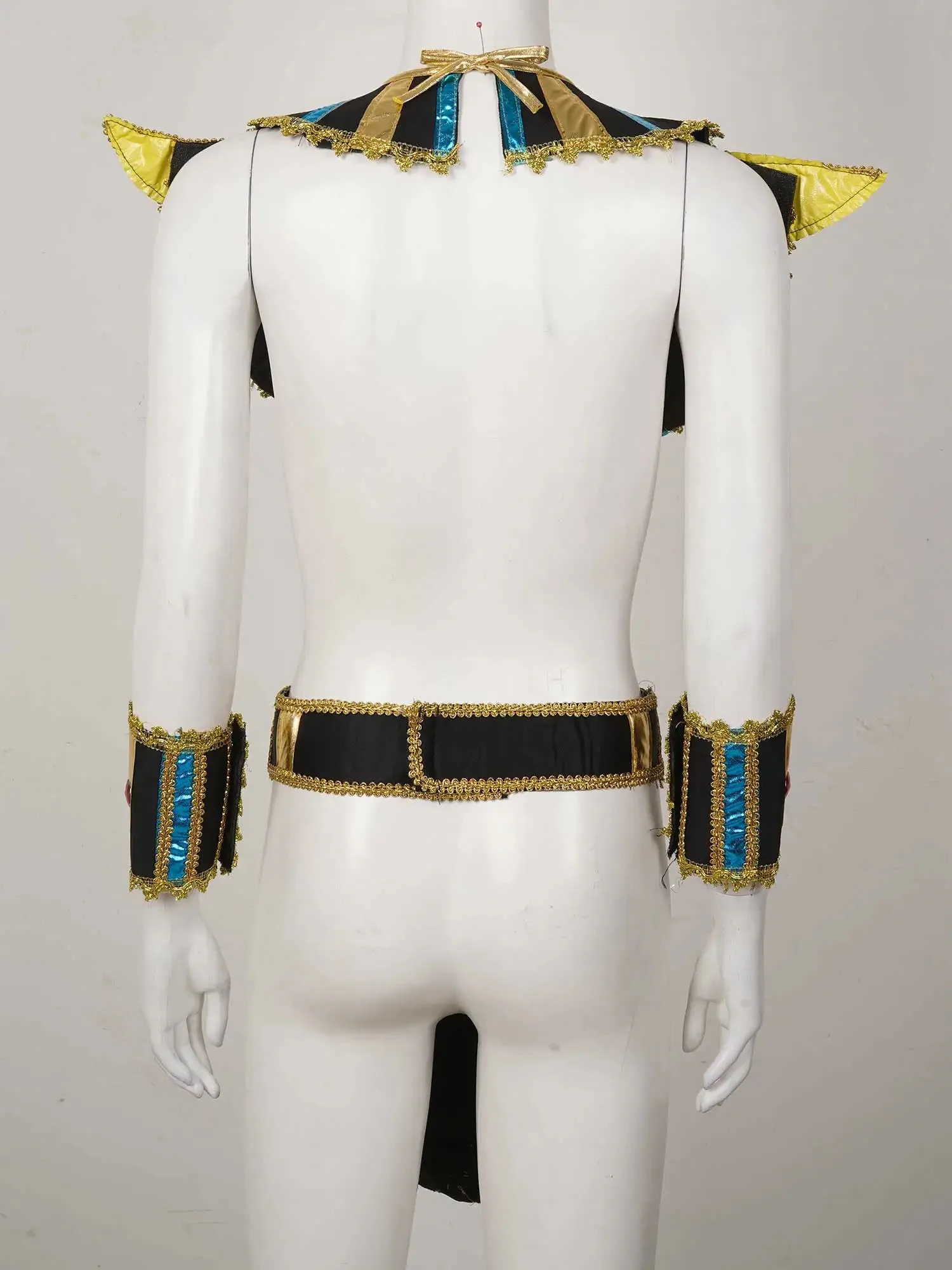 Ensemble d'accessoires de costume égyptien pour adultes, ceinture, collier, canne roi, chapeau de pharaon, vêtements de cosplay pour hommes et femmes