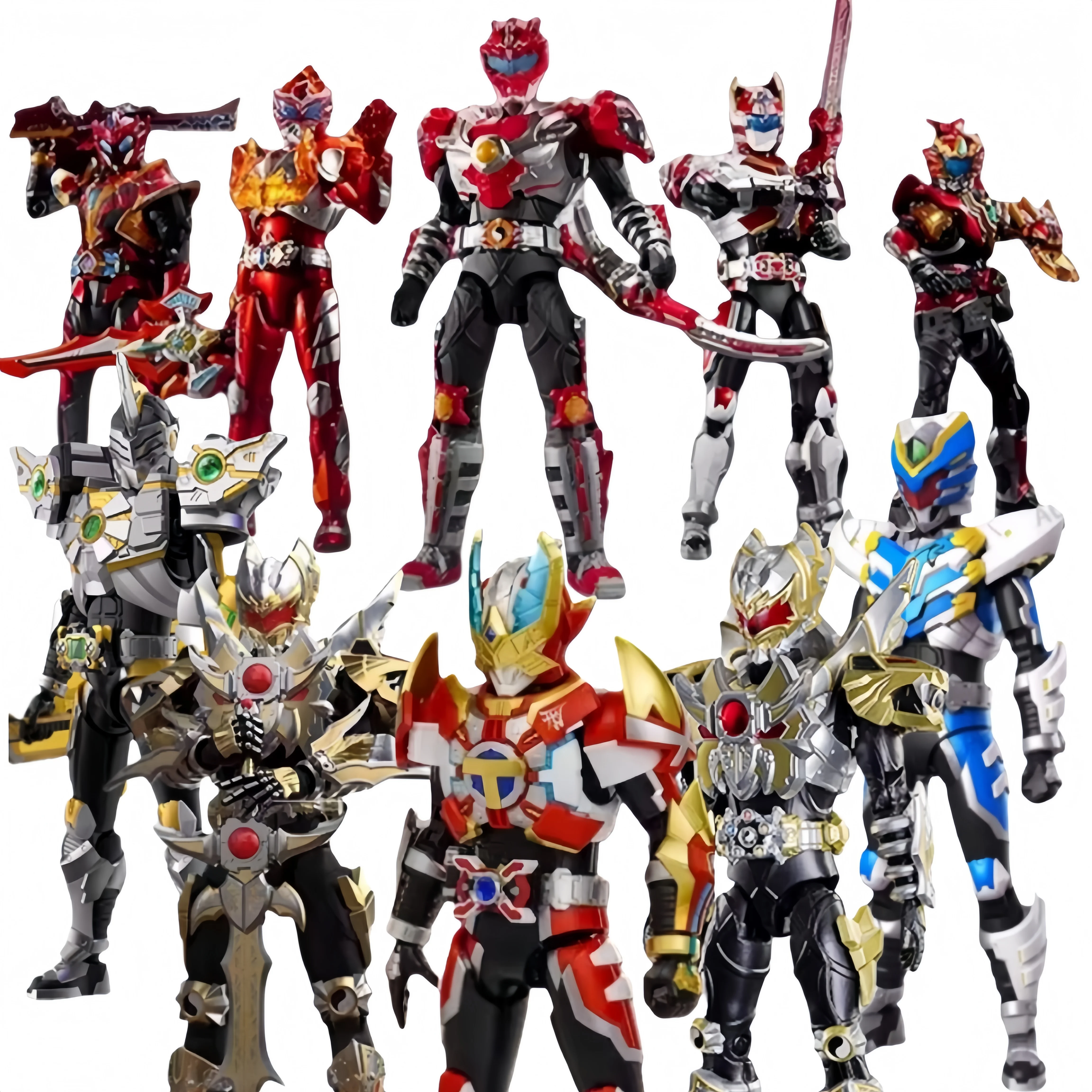 

AULDEY Hero Action Figure 5-Piece Red Set Painted Version Gift Box gAssembled Toy Collectible Model