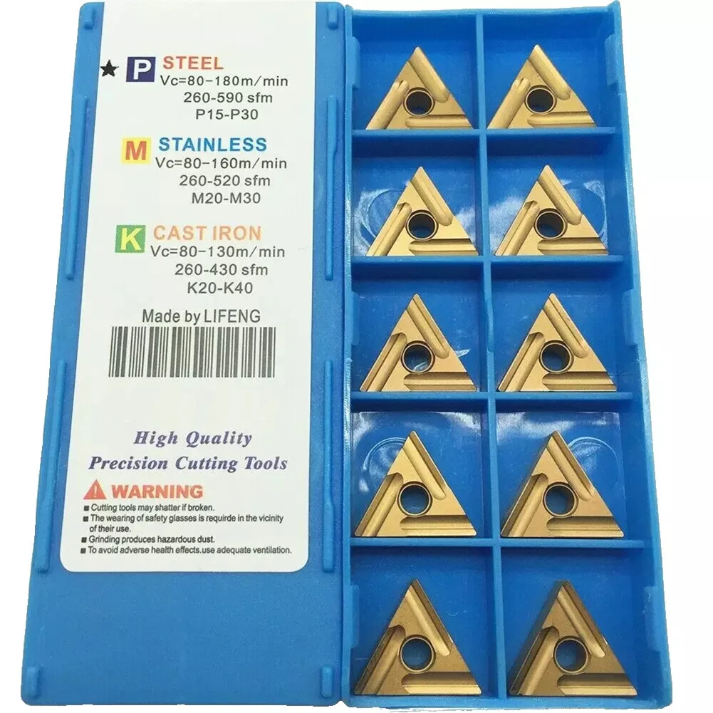 10 insertos de torneado de carburo TNMG160404 TNMG331 para torno CNC también efectivos para procesamiento de alta carga de acero y hierro fundido