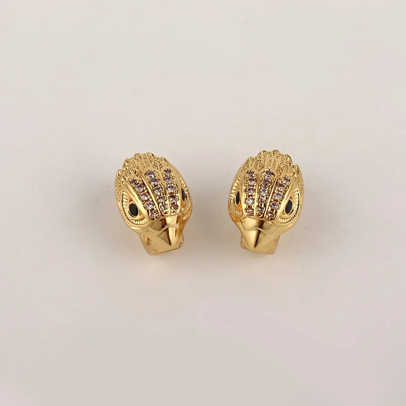 Luxurious Designer Eagle Head Zircon Earrings Kurt G Light Luxury Fashion 18K PVD Gold Plated Colored Earrings for Women Gift