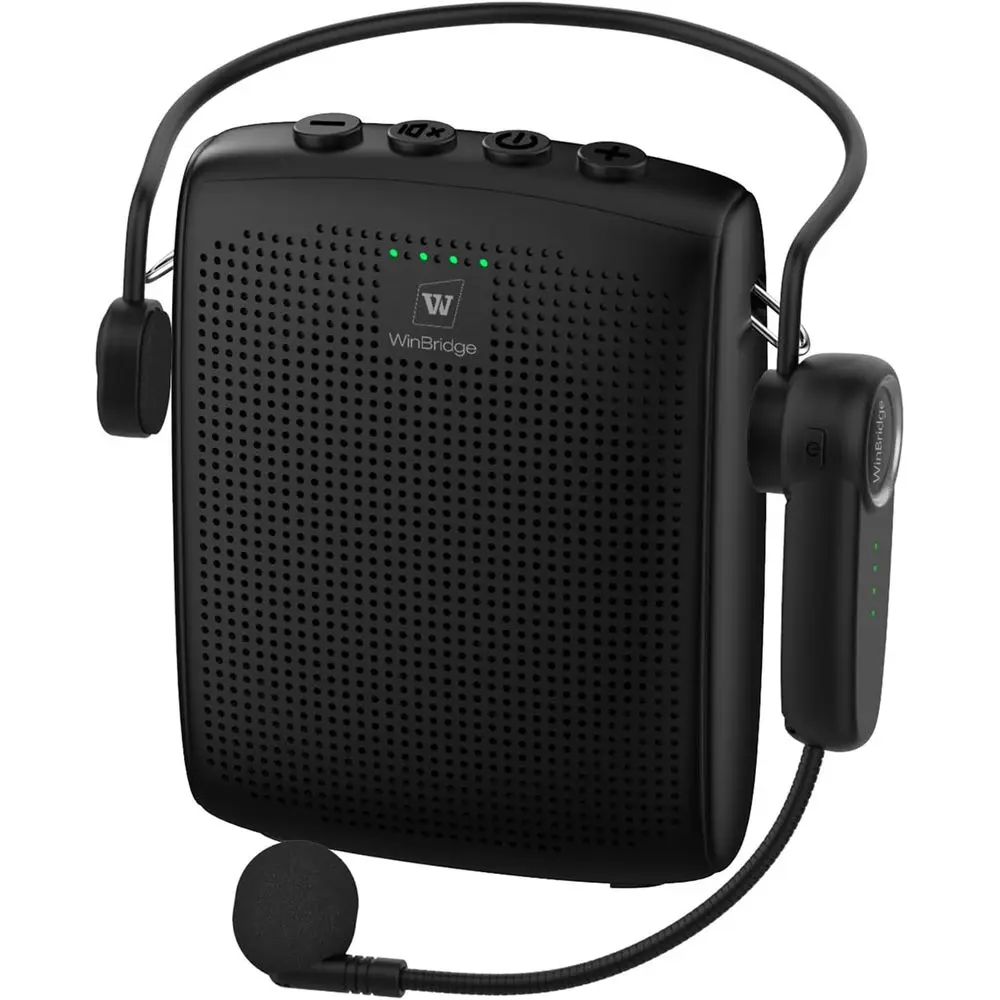 

Bluetooth Voice Amplifier, Portable Speaker and Microphone Set, Wireless Mic Speaker for Teachers, Tour Guides, Public Speaking