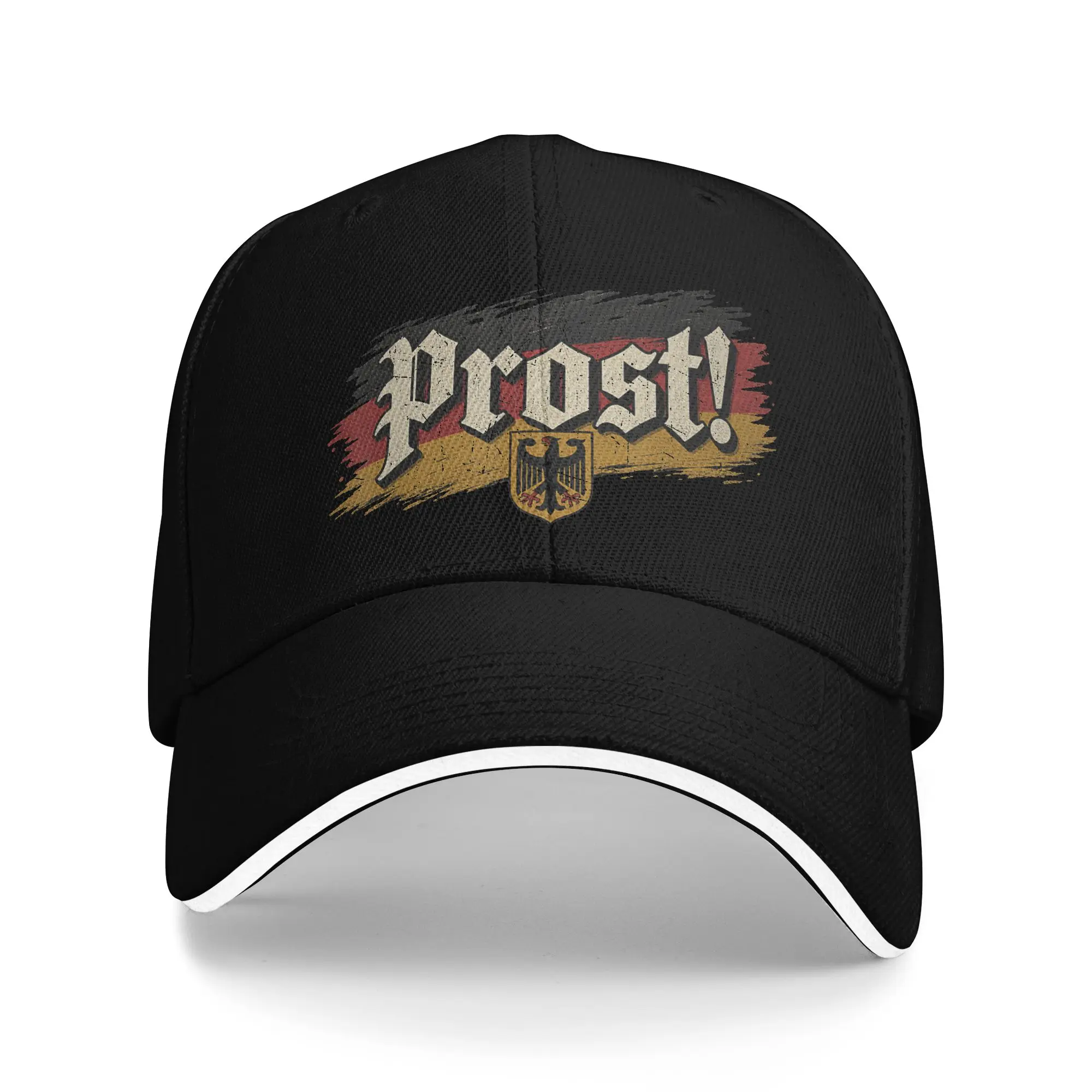 Oktoberfest Drinking Vintage German Flag Prost Casual Baseball Cap  Outdoor Gym Trucker Hat Summer Couple Women Snapback Cap