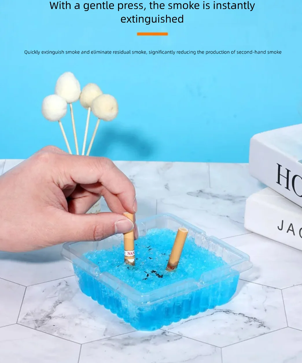 Household disposable ashtray cleaning smoke extinguishing sand