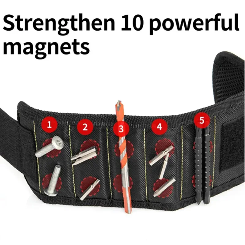 Sturdy And Durable Multifunctional Magnetic Wrist Strap Screw Storage Bag Portable Electrician Wrist Guard Oxford Cloth Tool Kit