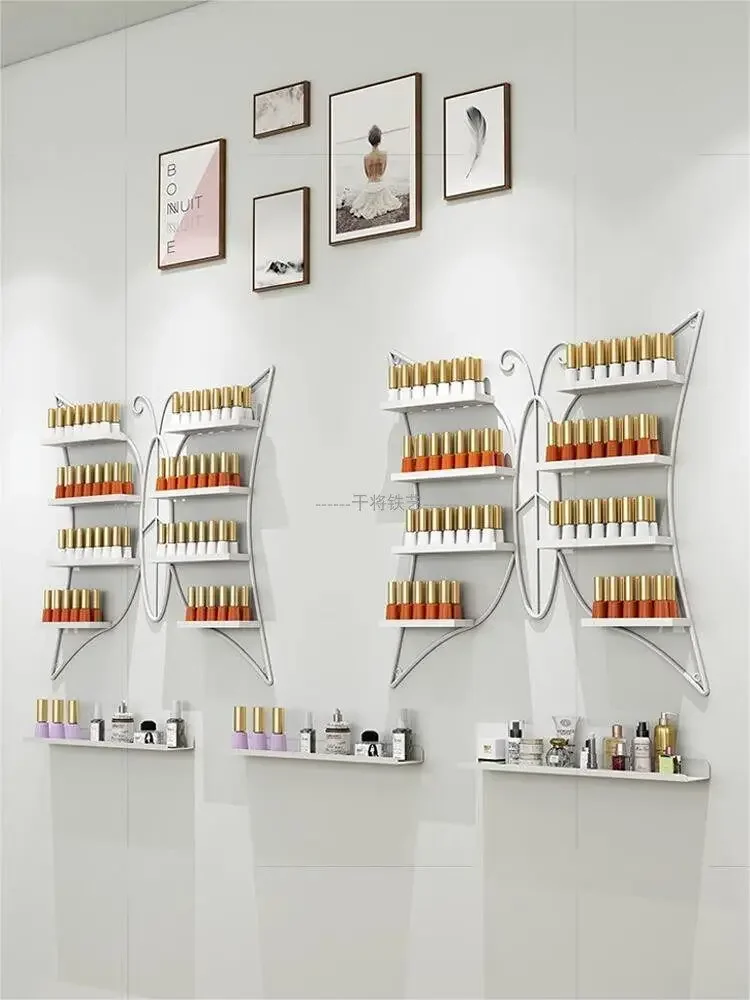 Butterfly Shaped Nail Art Rack Internet Famous Storage Rack Iron Art Display Rack Cabinet Wall Mounted Shelf Cosmetics Shelf