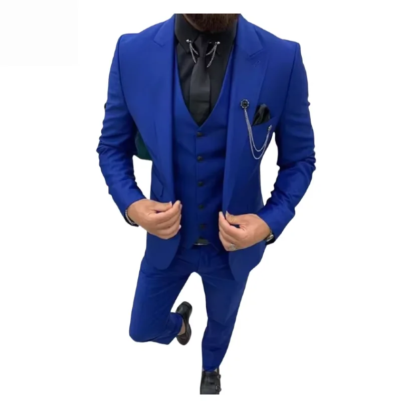 

"Elegant Green Slim Fit Men's Suit 3-Piece Set - Custom Wedding Tuxedo, Prom Business Blazer, Vest & Pants, Formal Work Attire"